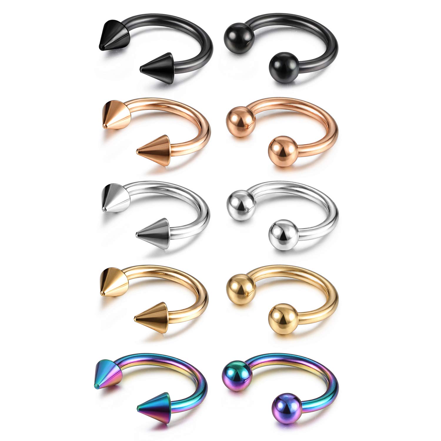 Body Jewelry Lip Ring - 14G 16G Septum Jewelry Surgical Steel