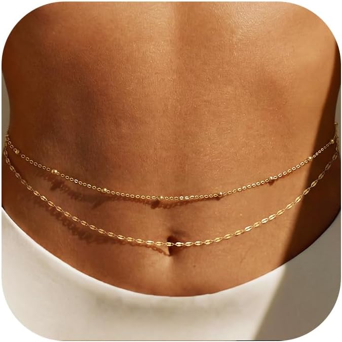 Body Jewelry Sale - 14K Gold Plated Waist Chain Women