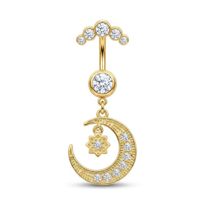 5 Pcs Fashion Rhinestones Bell - Body Jewelry Tunnels recension och pris