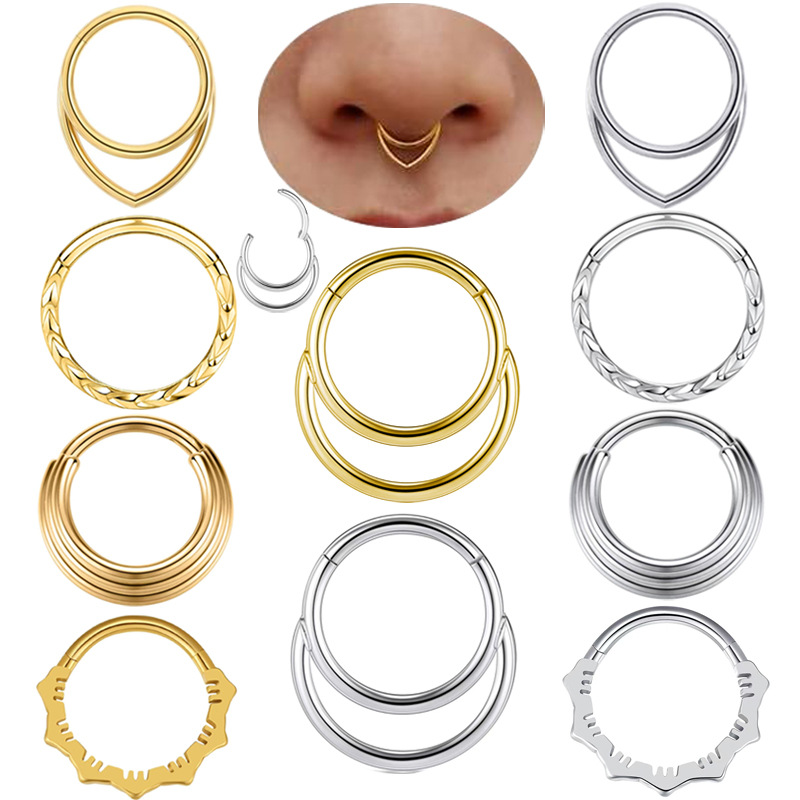 Nose Hoop Earrings Metal Nose  - Body Jewelry Earrings recension och pris
