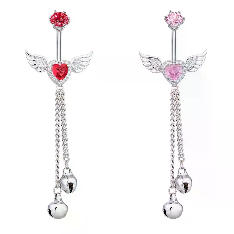 Wing Heart Belly Button Rings  - Body Jewelry Tunnels recension och pris