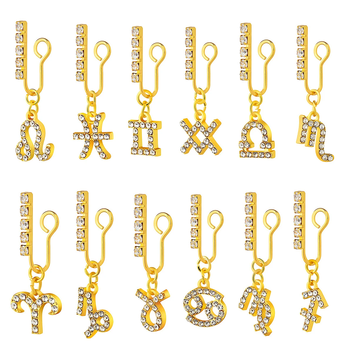 2 Pack Ear Clips Metal Zircon  - Body Jewelry Tunnels recension och pris