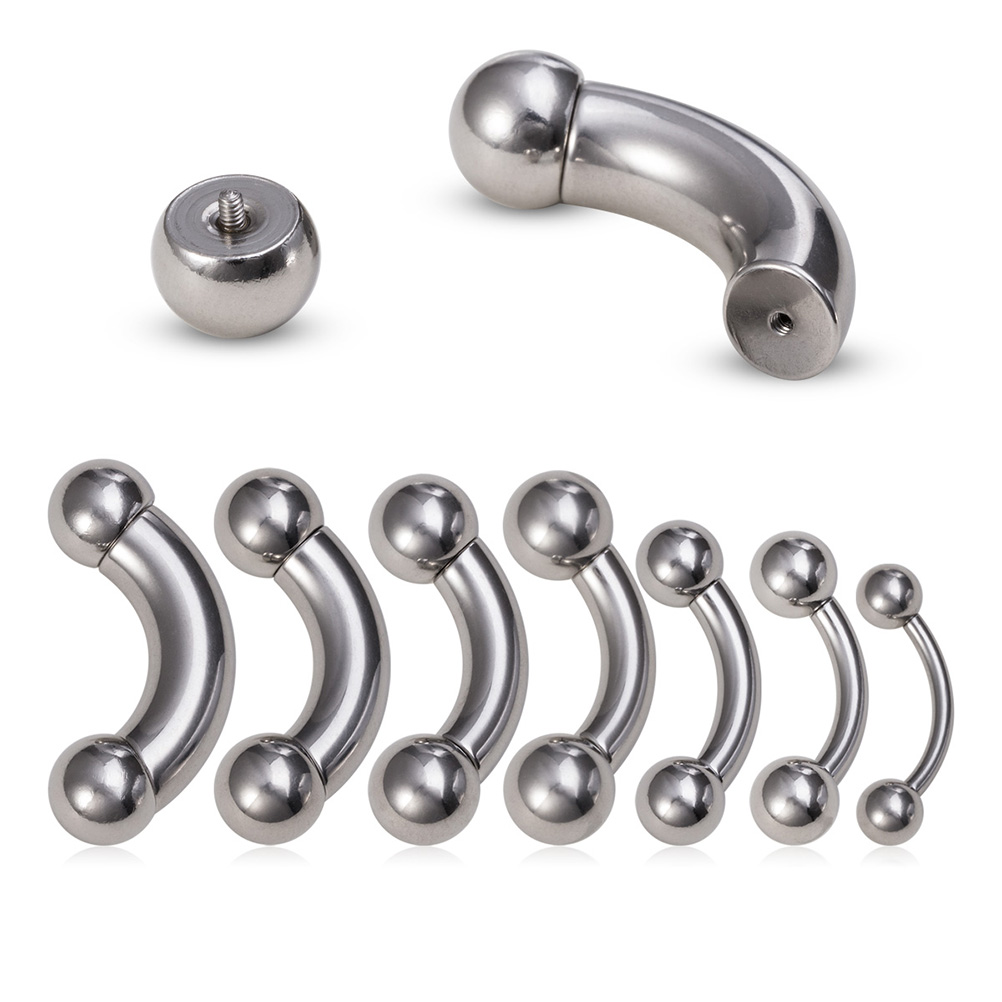 1pc Big Size Genital Curved Ba - Nipple Bar Curved recension och pris