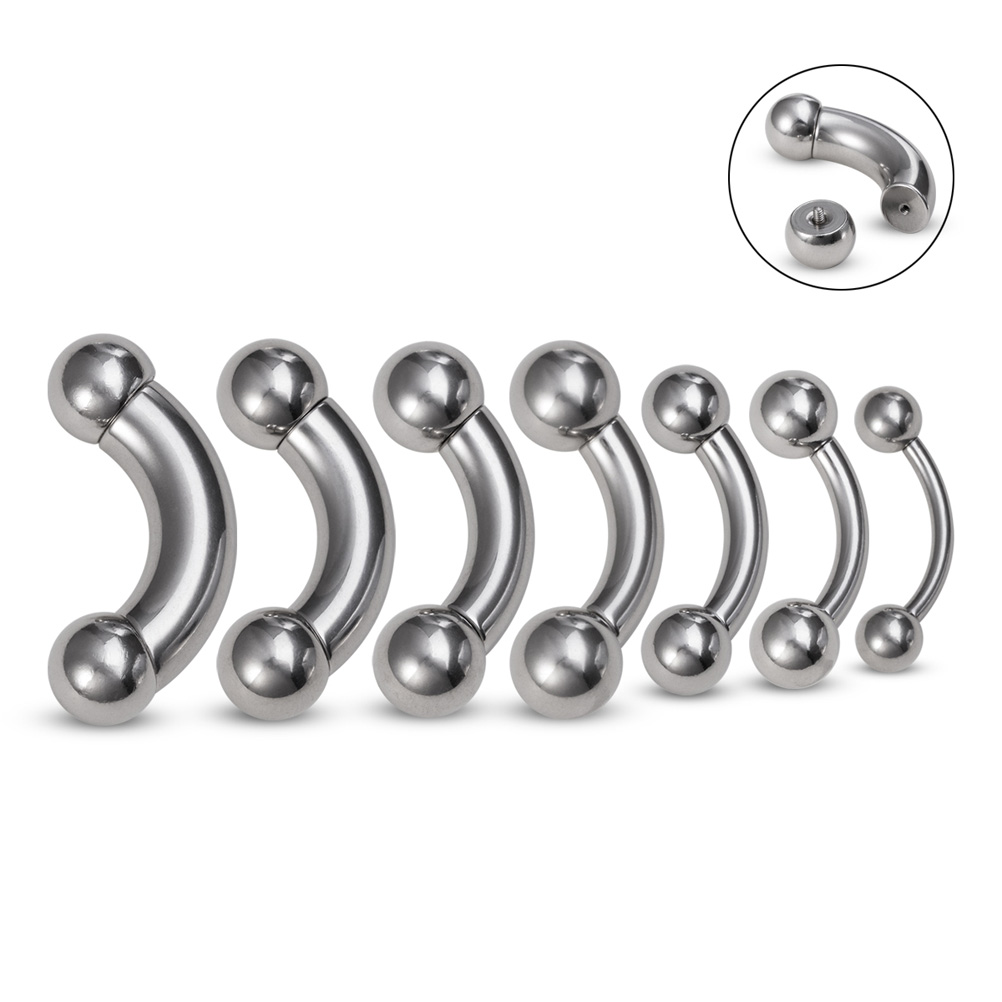 1pc Big Size Genital Curved Ba - Nipple Bar Curved recension och pris