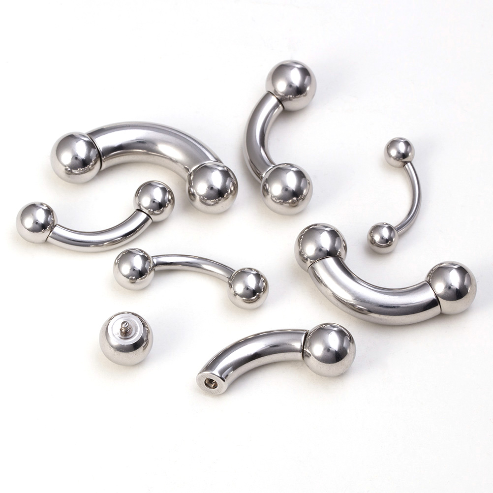 1pc Big Size Genital Curved Ba - Nipple Bar Curved recension och pris