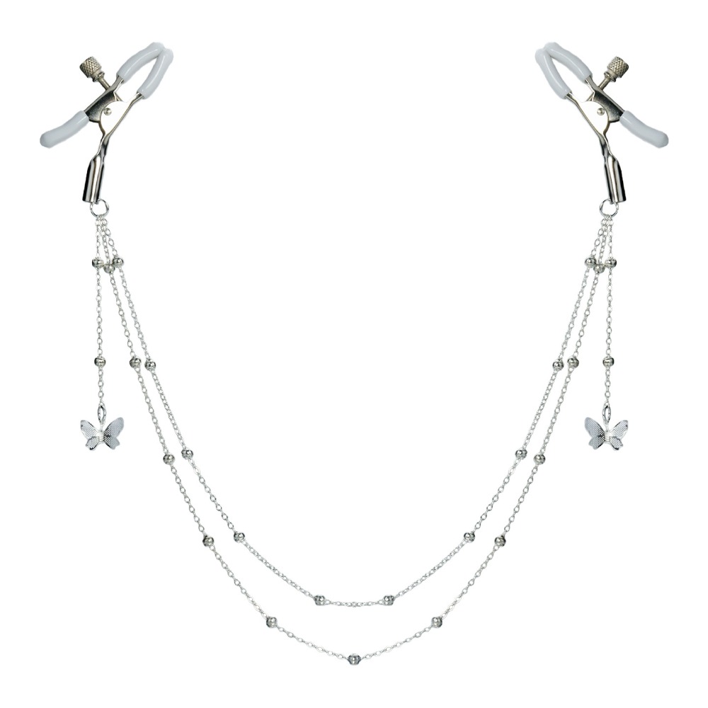 Sexy Butterfly Nipple Clamps C - Body Jewelry Nipple Chain recension och pris