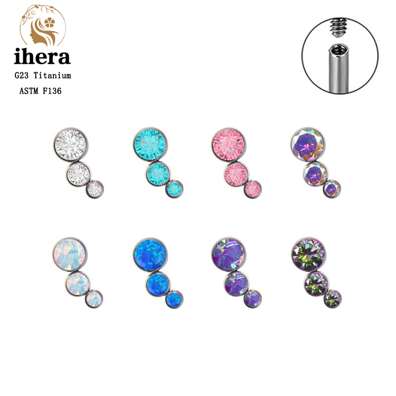 G23 Titanium Round Zircon Flat - Body Jewelry Lip Ring recension och pris
