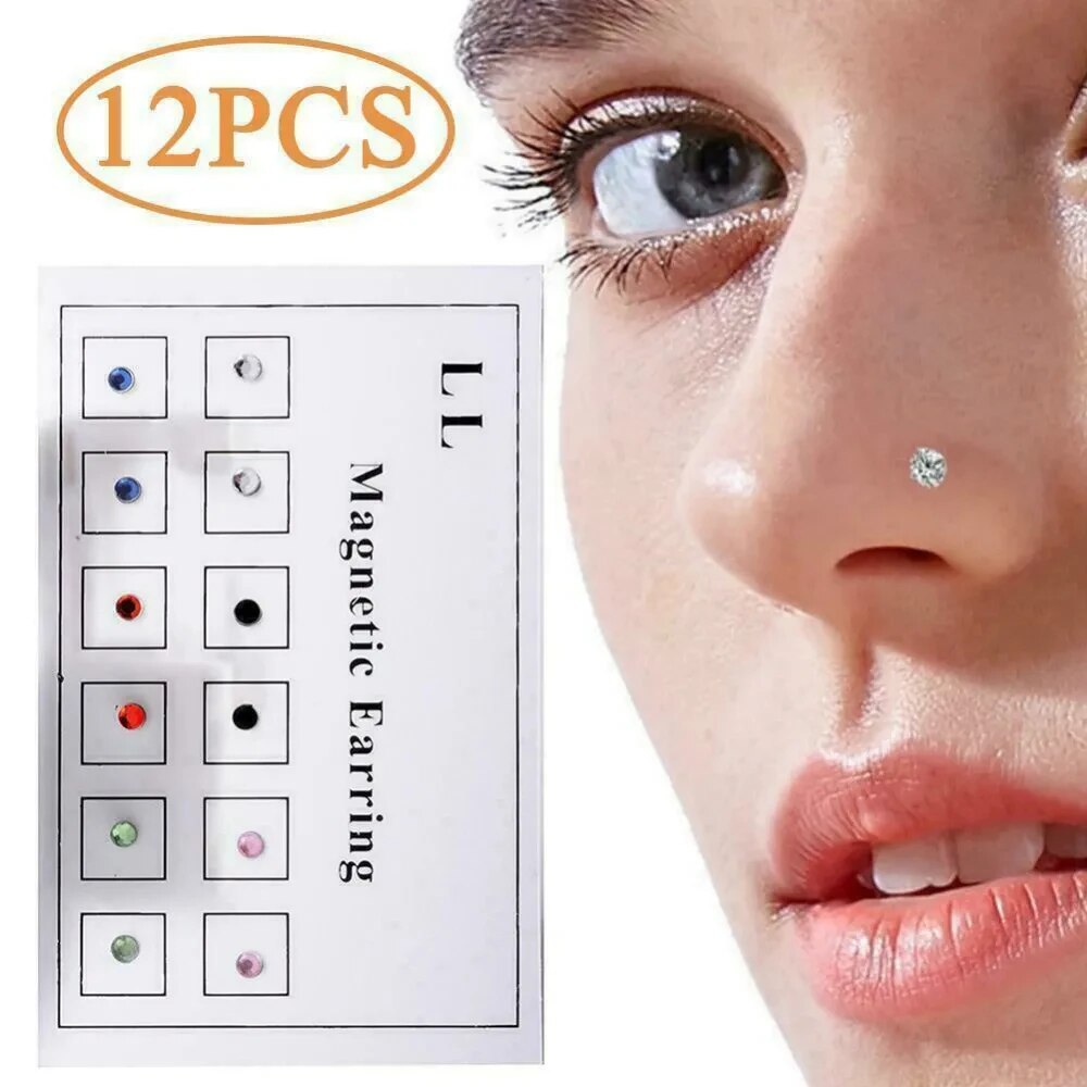 12PCS/Card Fake Cheater Non Pi - Body Jewelry Lip Ring recension och pris