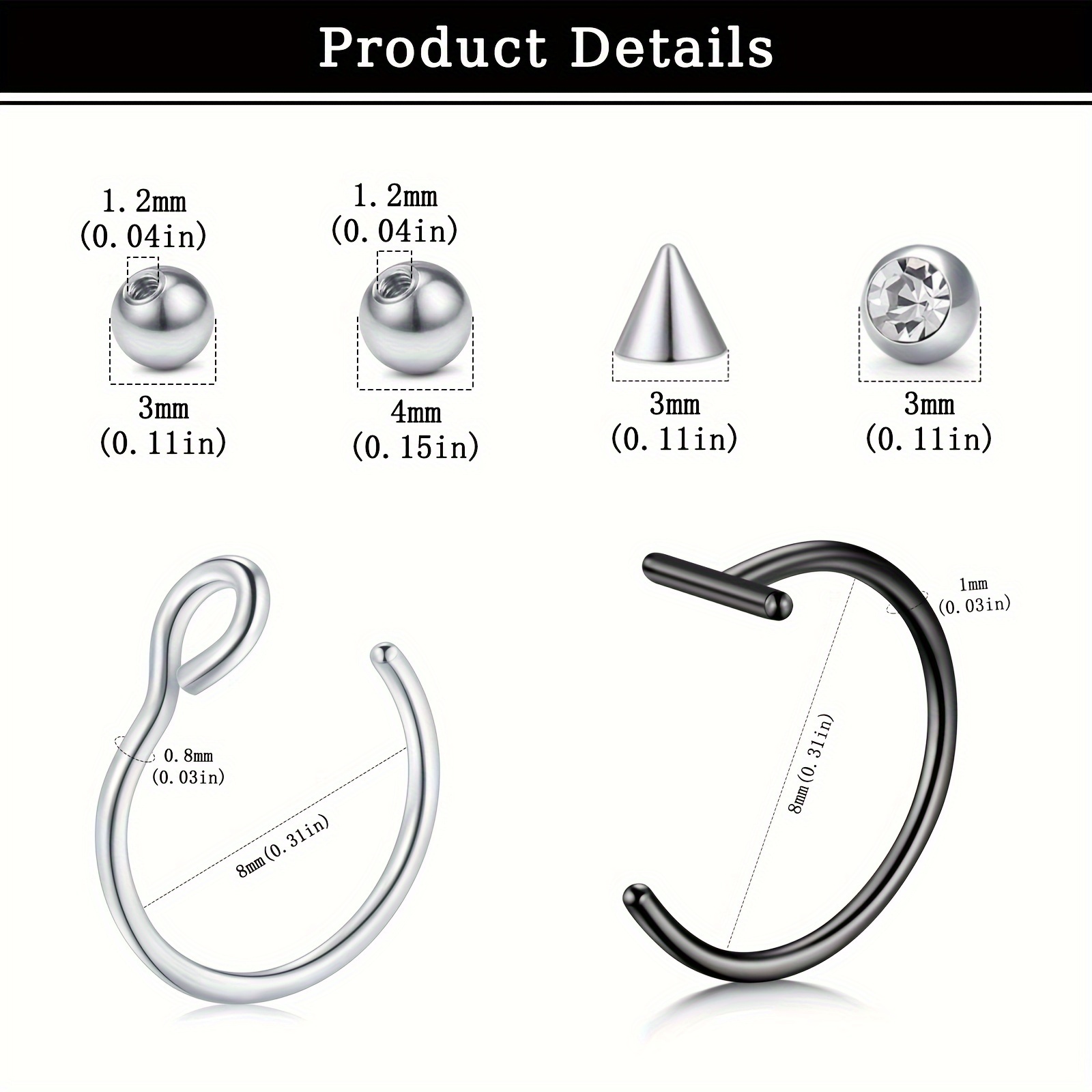 Fake Piercings Fake Lip Ring F - Body Jewelry Lip Ring recension och pris