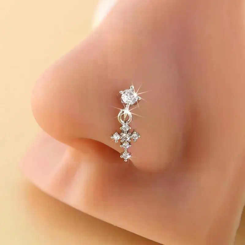 Dangle Nose Rings For Women Cr - Body Jewelry Tunnels recension och pris