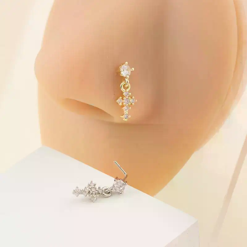 Dangle Nose Rings For Women Cr - Body Jewelry Tunnels recension och pris