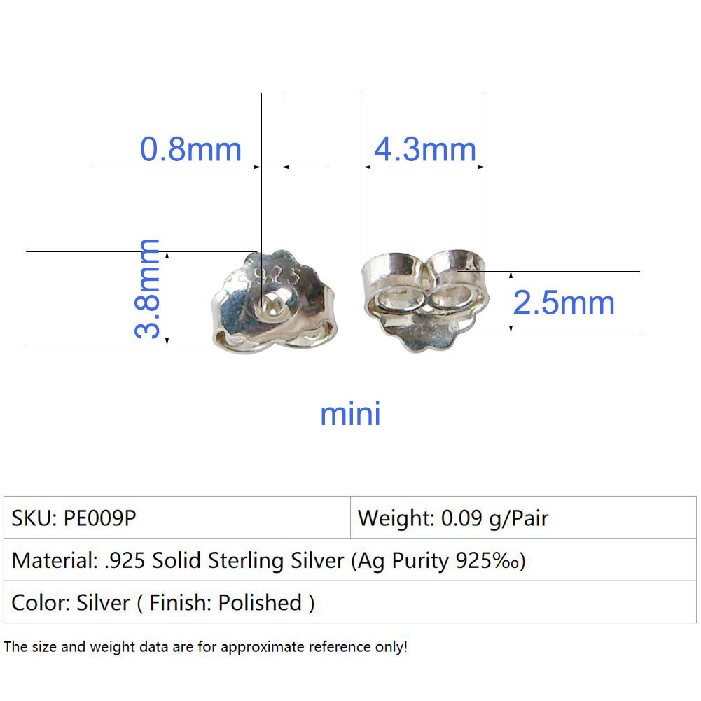 earnut,3.8mm solid 925 sterlin - Body Jewelry Top recension och pris