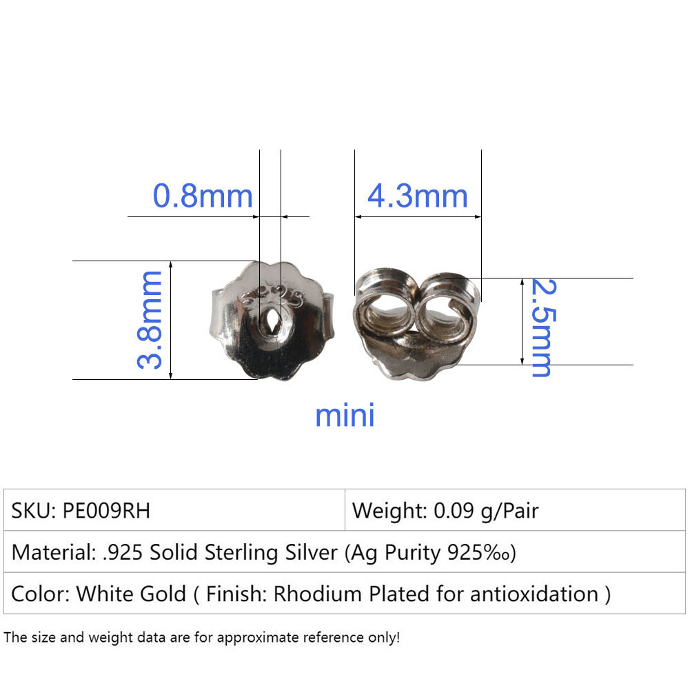 earnut,3.8mm solid 925 sterlin - Body Jewelry Top recension och pris
