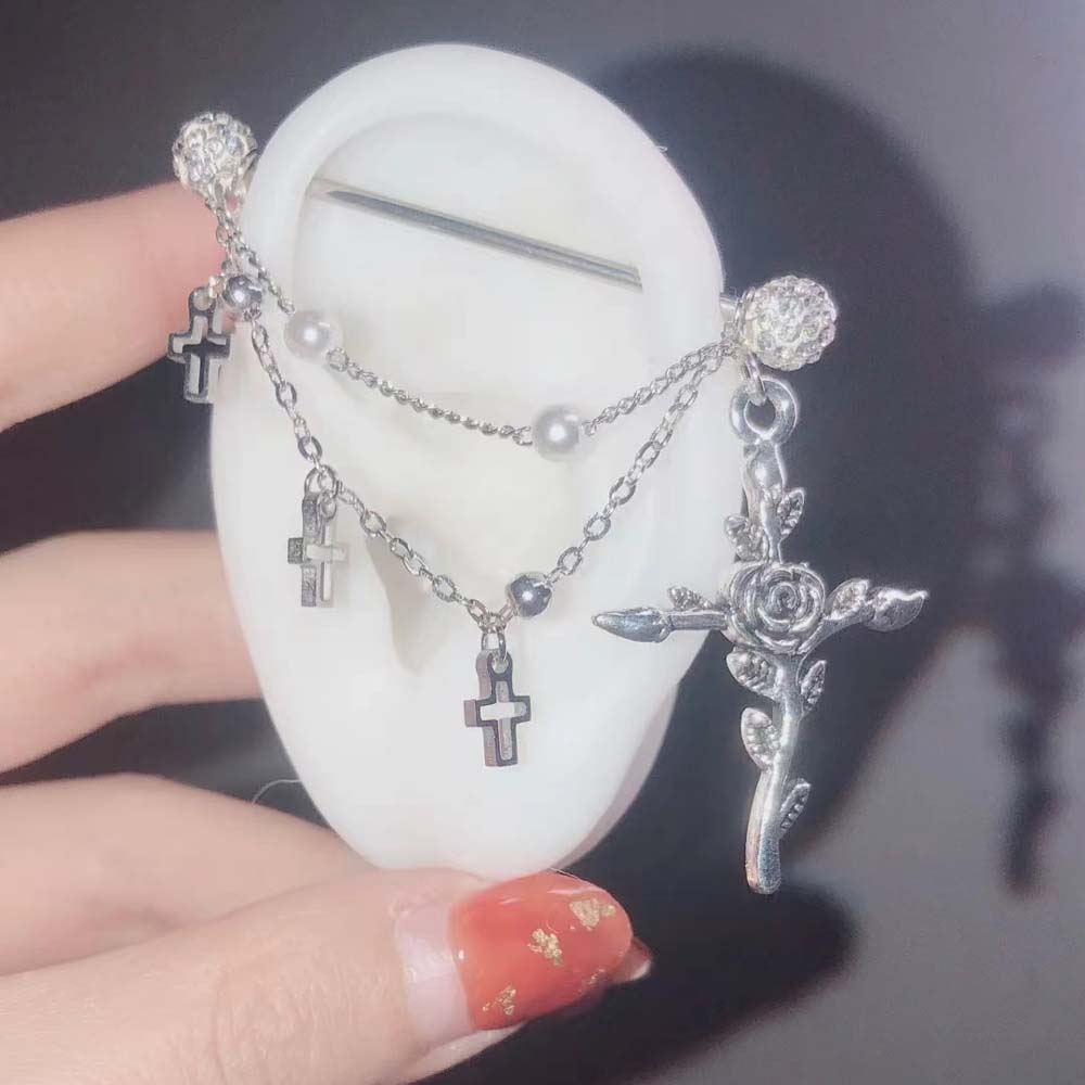 1PC Industrial Scaffold Barbel - Body Jewelry Tunnels recension och pris
