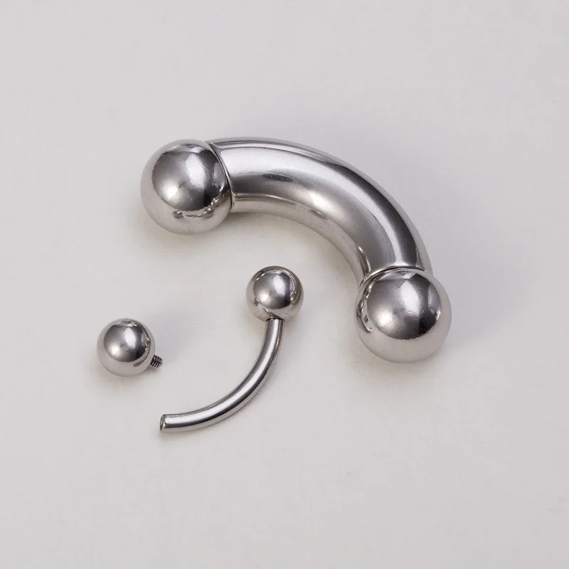 1pc Big size Stainless Steel C - Nipple Bar Curved recension och pris