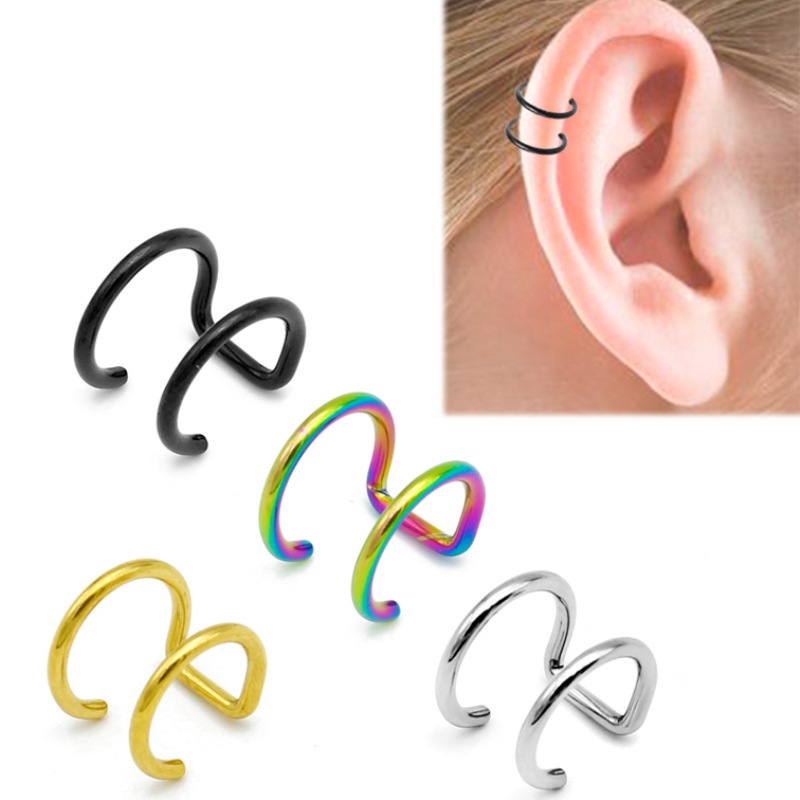 2Pcs 316L Stainless Steel Clip - Body Jewelry Lip Ring recension och pris