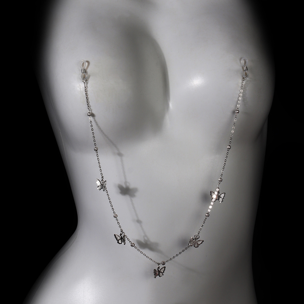Sexy Metal Butterfly Nipple Ch - Body Jewelry Nipple Chain recension och pris