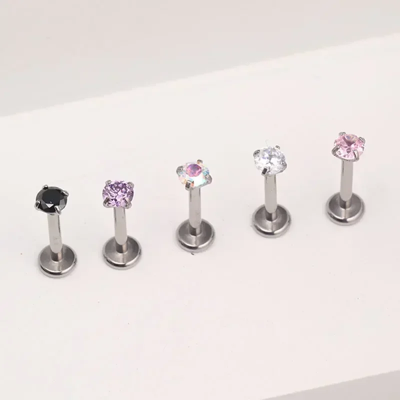 1Pcs G23 Titanium Piercing CZ  - Body Jewelry Lip Ring recension och pris