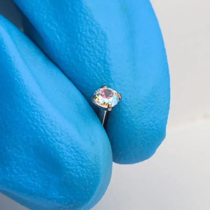 1Pcs G23 Titanium Piercing CZ  - Body Jewelry Lip Ring recension och pris