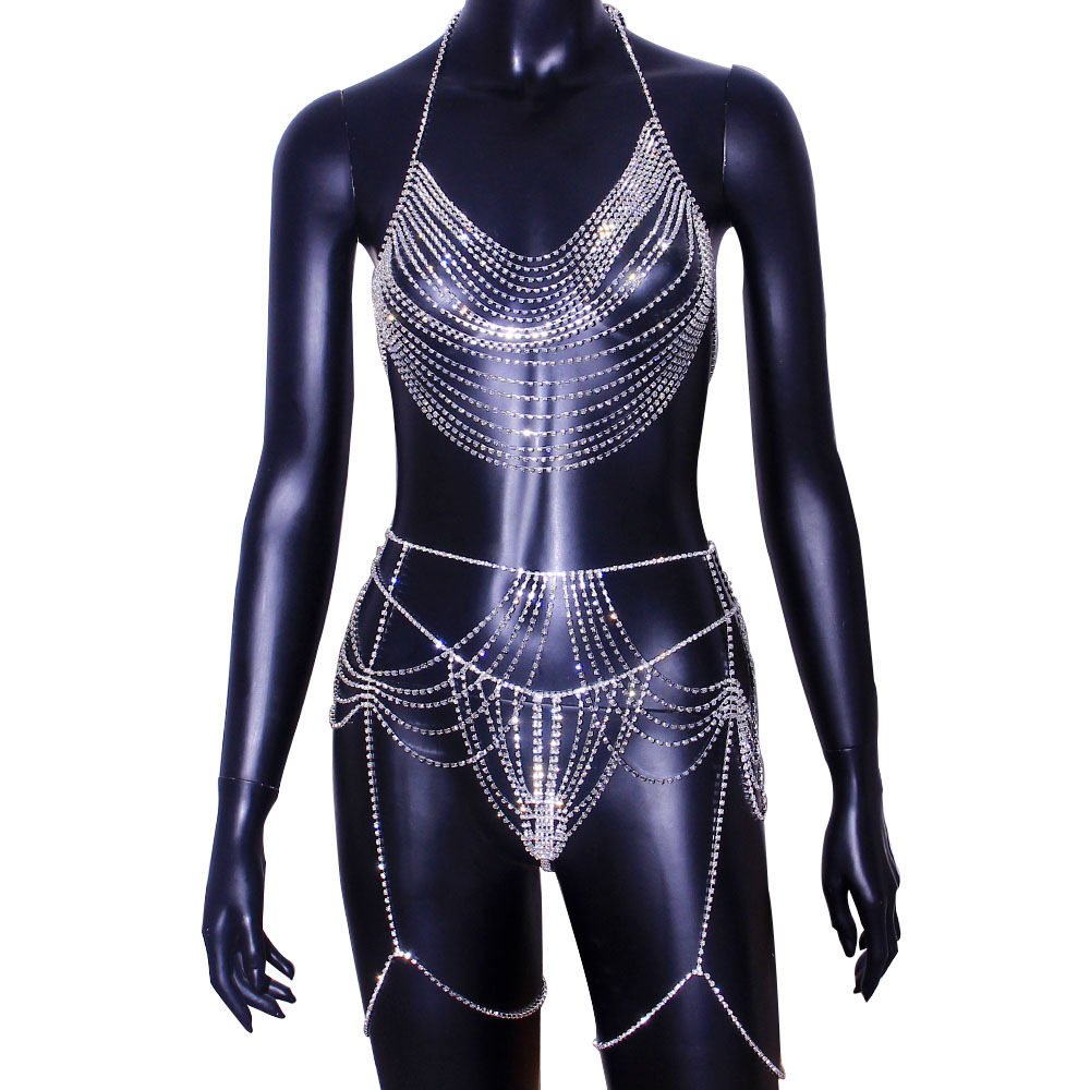 Sexy Body Chain Waist Chain Cr - Body Jewelry Chest recension och pris
