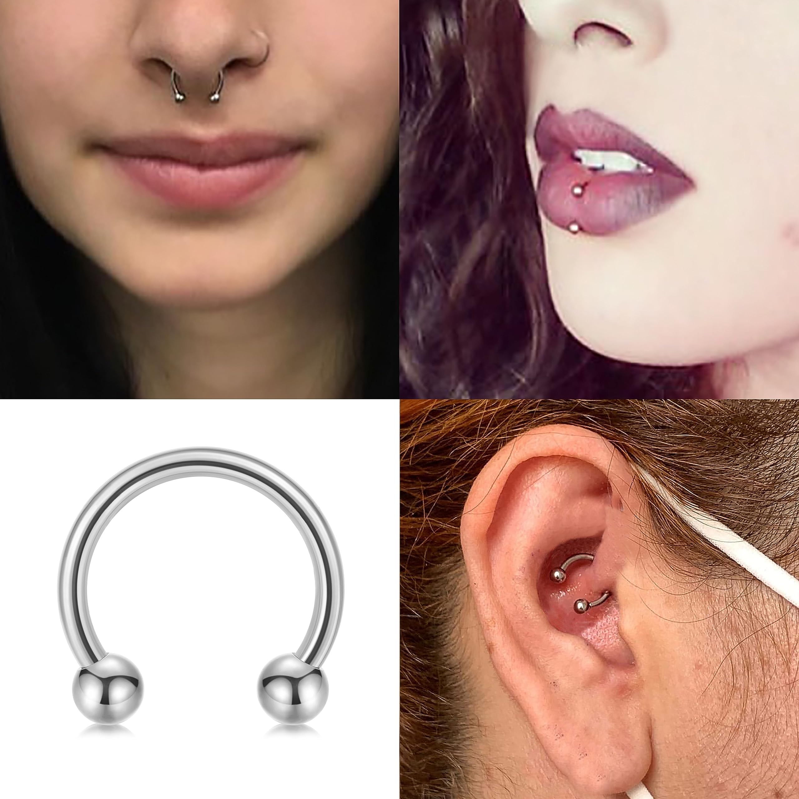 14G 16G Septum Jewelry Surgica - Body Jewelry Lip Ring recension och pris