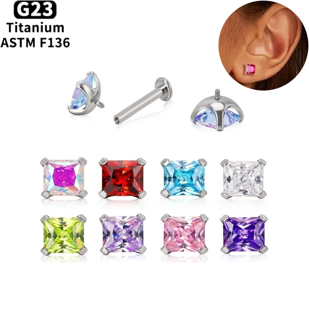 ASTM F136 Titanium Lip Piercin - Body Jewelry Lip Ring recension och pris