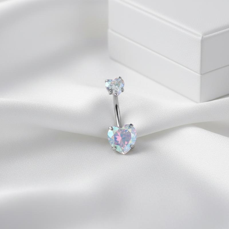 Stainless Steel Crystal Belly  - Body Jewelry Tunnels recension och pris