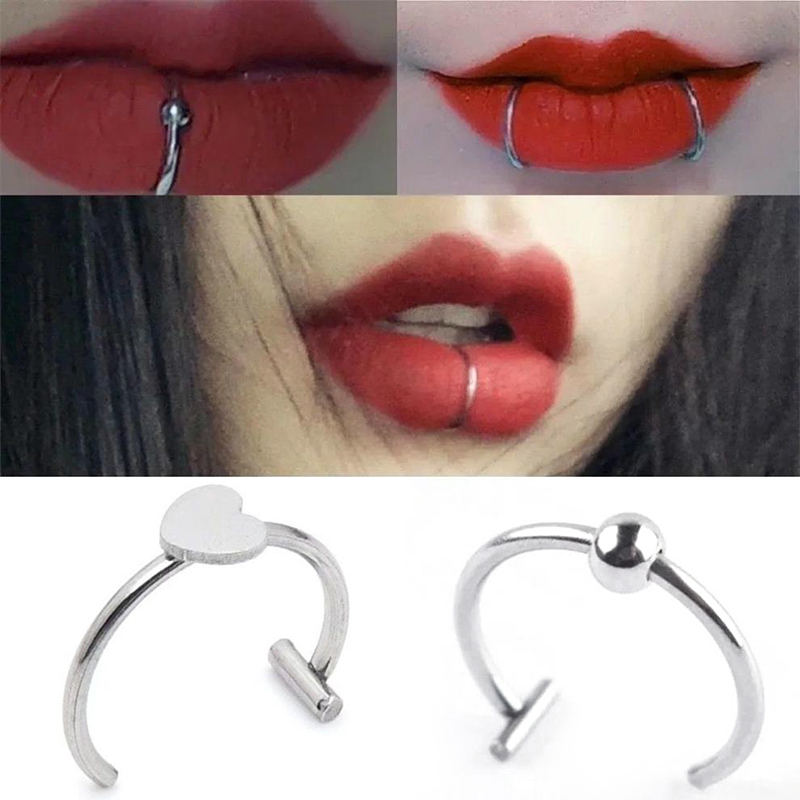1Pc Stainless Steel Fake Nose  - Body Jewelry Lip Ring recension och pris