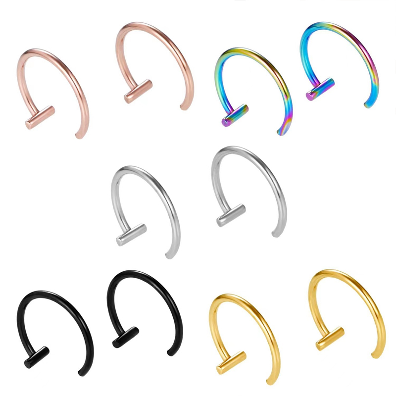 18G Surgical Steel Lip Ring Ha - Body Jewelry Lip Ring recension och pris