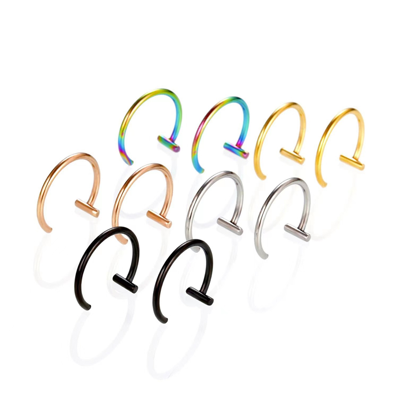 18G Surgical Steel Lip Ring Ha - Body Jewelry Lip Ring recension och pris