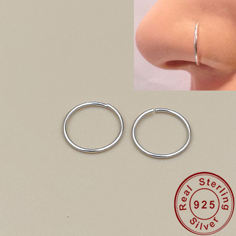 925 silver nose ring lip ring  - Body Jewelry Lip Ring recension och pris