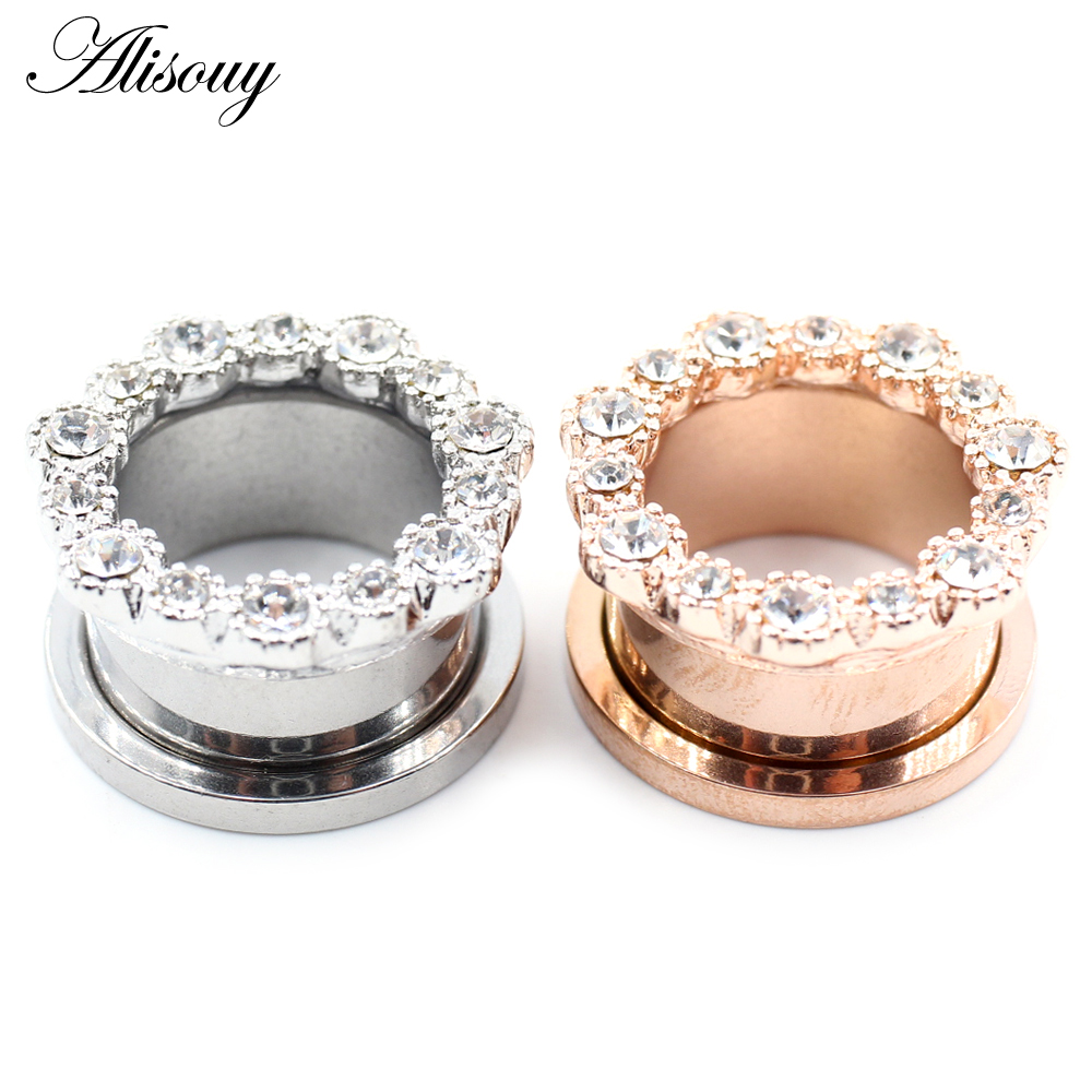 Alisouy 2pcs Stainless Steel F - Body Jewelry Tunnels recension och pris
