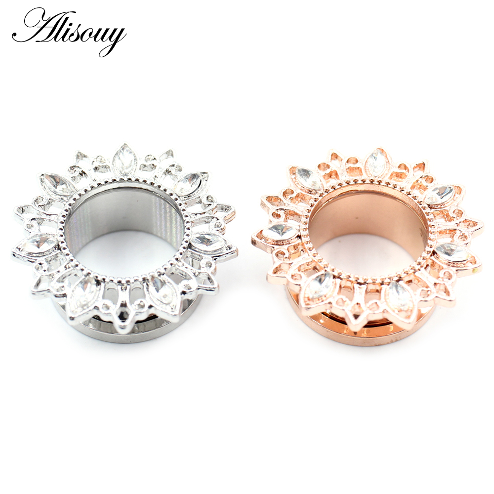 Alisouy 2pcs Stainless Steel F - Body Jewelry Tunnels recension och pris
