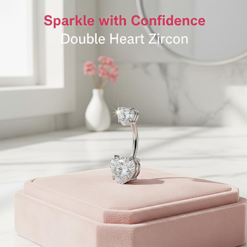 Shiny Heart Design Belly Butto - Body Jewelry Tunnels recension och pris