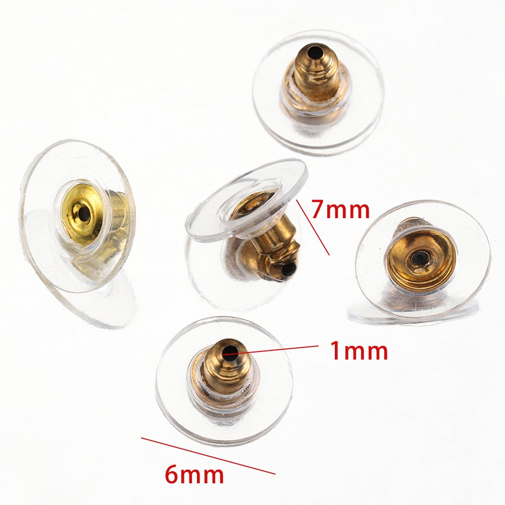100pcs 6mm Silicon Earring Bac - Body Jewelry Top recension och pris