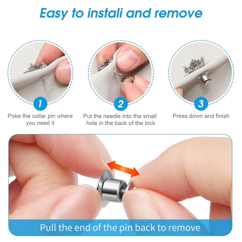 20pcs Mteal Locking Pin Backs  - Body Jewelry Top recension och pris