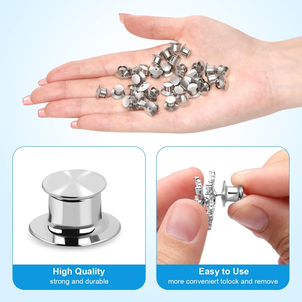 20pcs Mteal Locking Pin Backs  - Body Jewelry Top recension och pris