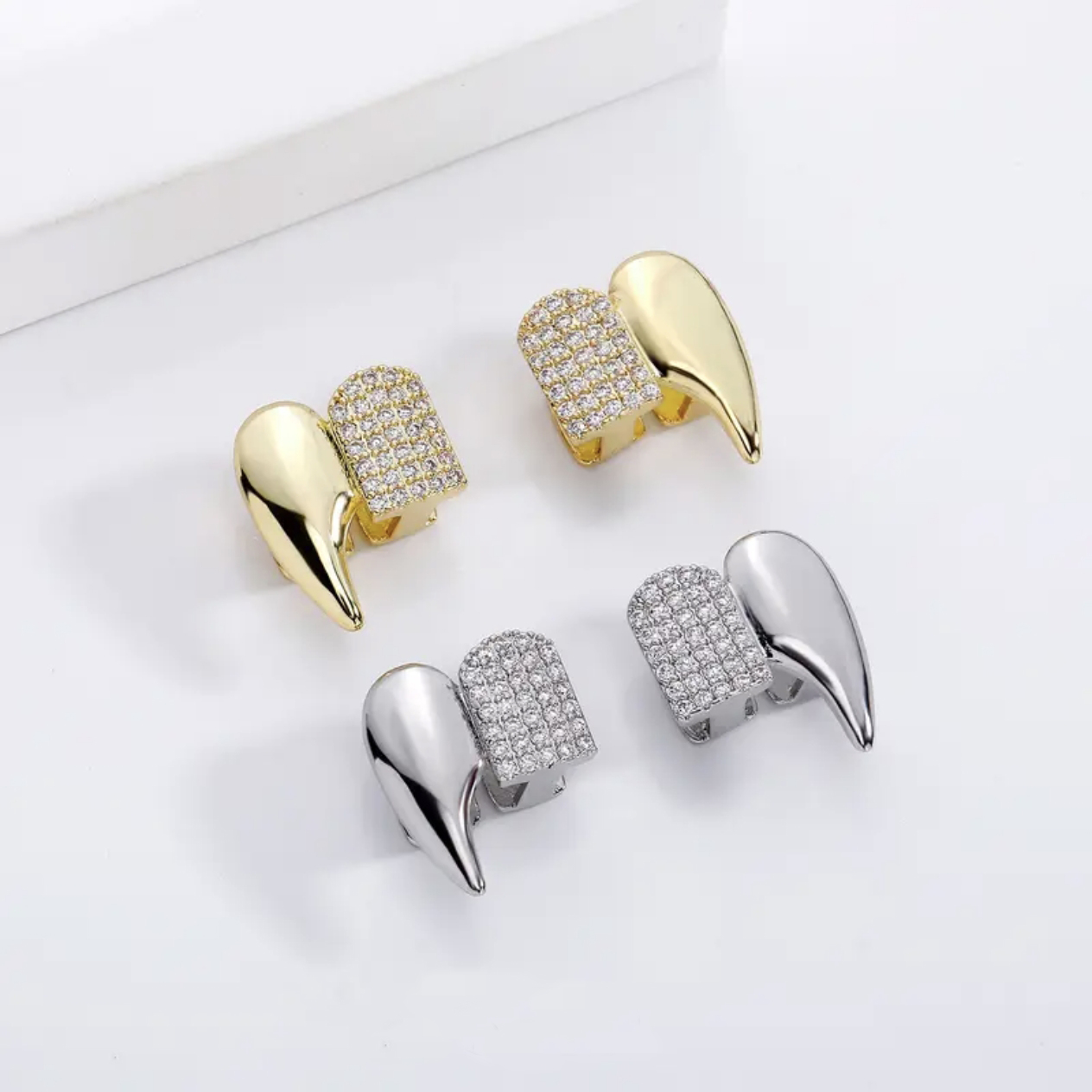 Sharp-Tooth Electroplated Zirc - Body Jewelry For Men recension och pris