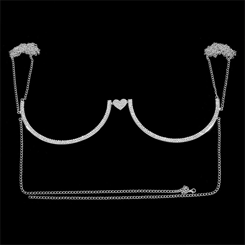 Stonefans Heart Rhinestone Che - Body Jewelry Sale recension och pris