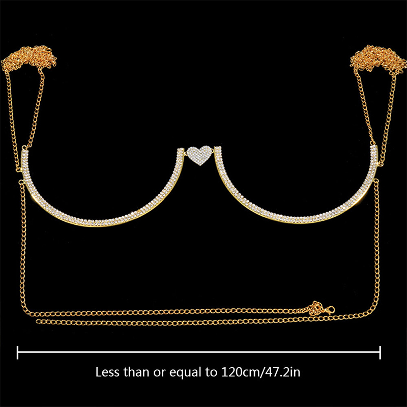 Stonefans Heart Rhinestone Che - Body Jewelry Sale recension och pris