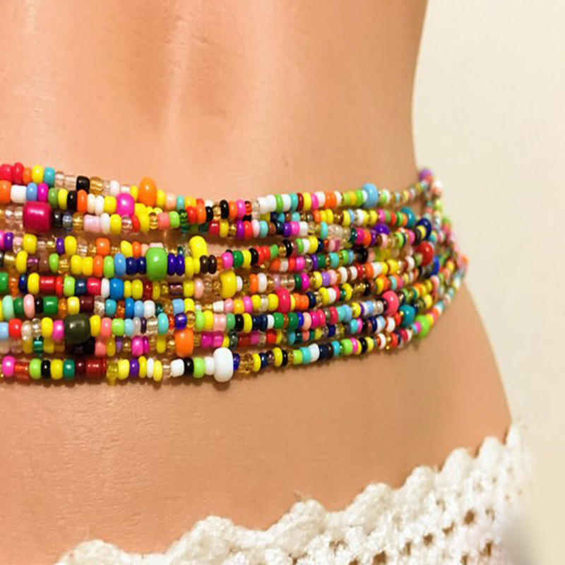 Women Layered Beaded Belly Cha - Body Jewelry For Women recension och pris