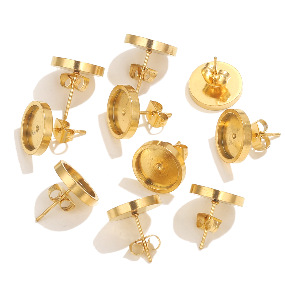 10pcs Stainless Steel Gold Ear - Body Jewelry Top recension och pris